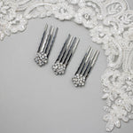 Mini Crystal and Pearl Comb Set - Hair Comb - Cassandra Lynne