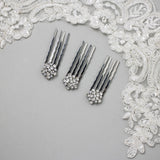Mini Crystal and Pearl Comb Set - Hair Comb - Cassandra Lynne