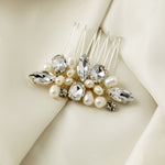 Mini Pearl and Rhinestone Crystal Hair Comb