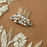 Mini Pearl and Rhinestone Crystal Hair Comb