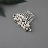 Mini Pearl and Rhinestone Crystal Hair Comb - Cassandra Lynne