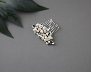 Mini Pearl and Crystal Hair Comb Cassandra Lynne