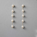 Minimalist Pearl Dangle Earrings - Earrings - Cassandra Lynne