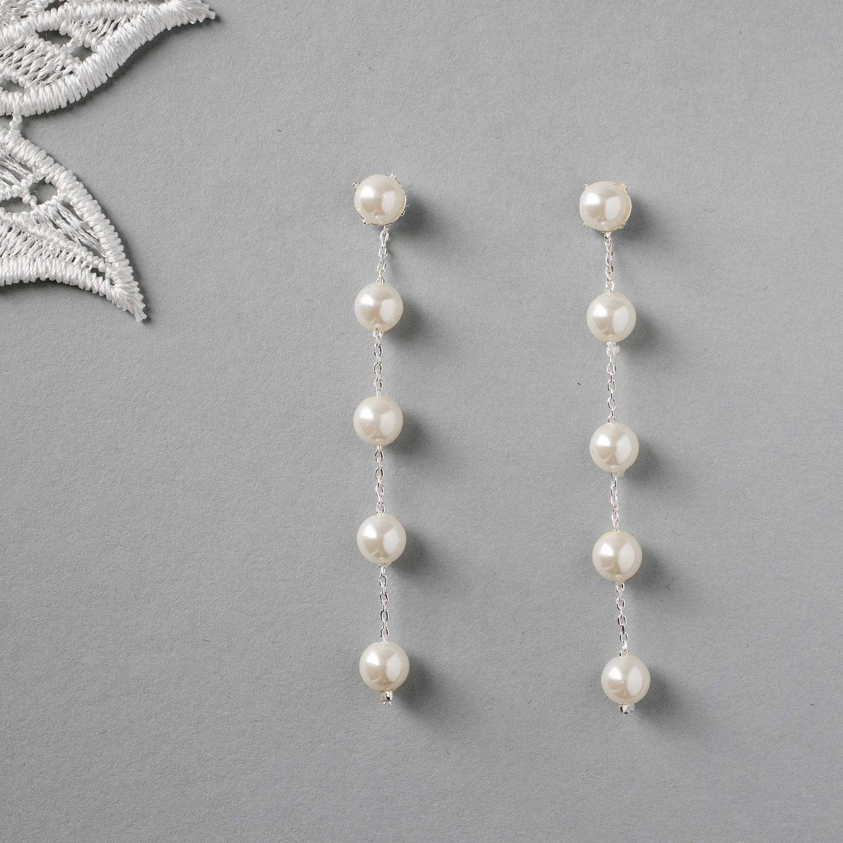 Minimalist Pearl Dangle Earrings - Earrings - Cassandra Lynne