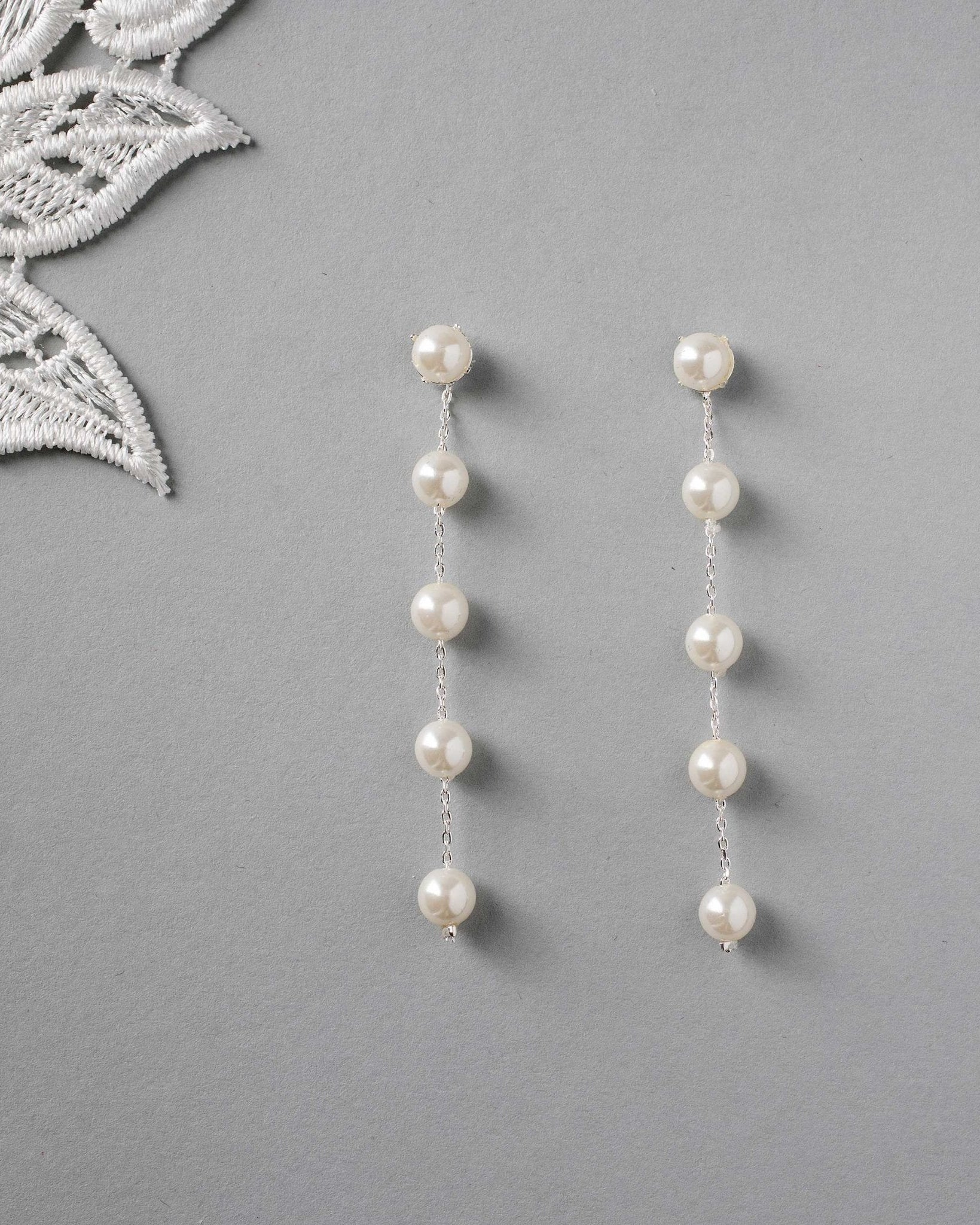 Minimalist Pearl Dangle Earrings - Earrings - Cassandra Lynne