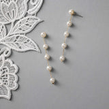 Minimalist Pearl Dangle Earrings - Earrings - Cassandra Lynne