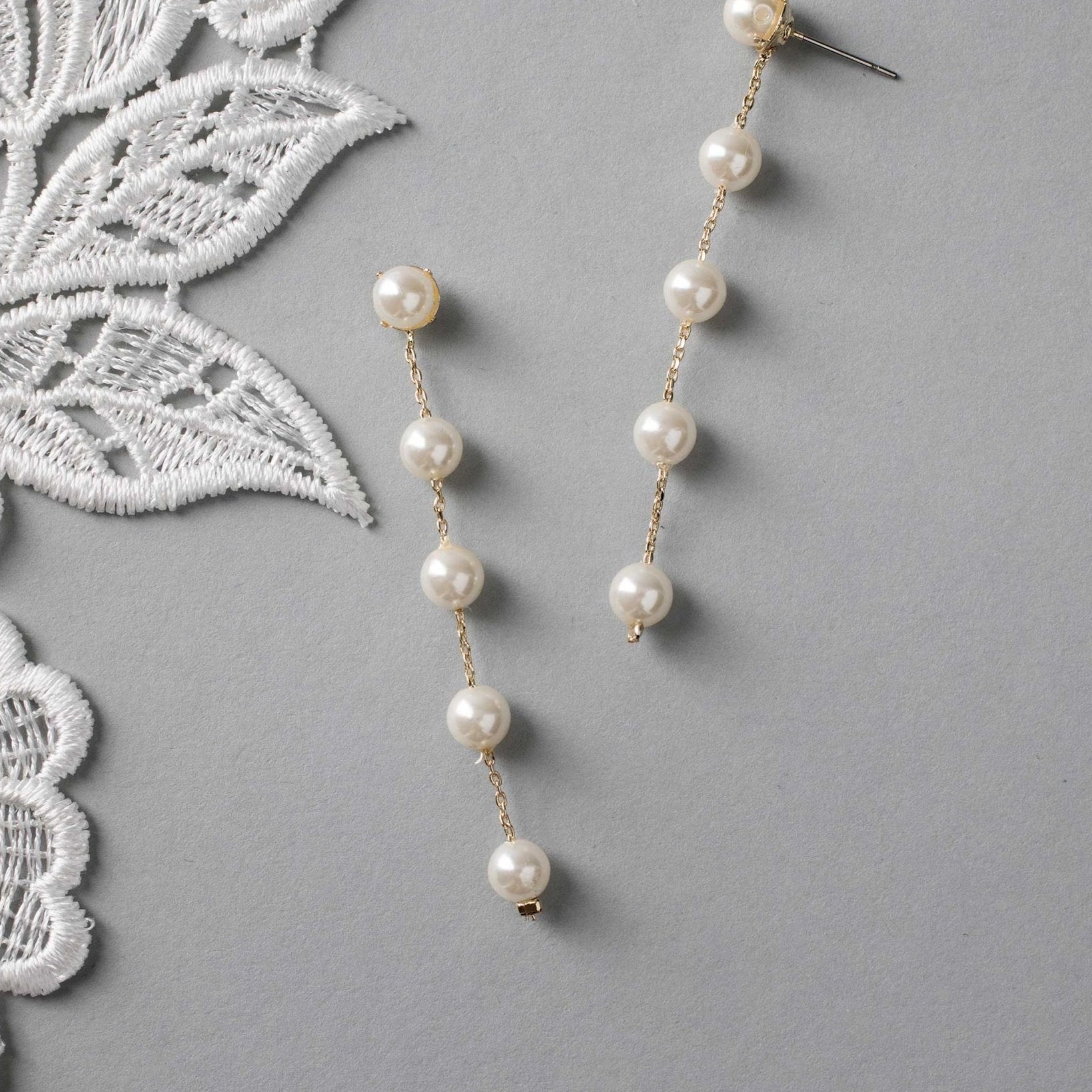 Minimalist Pearl Dangle Earrings - Earrings - Cassandra Lynne