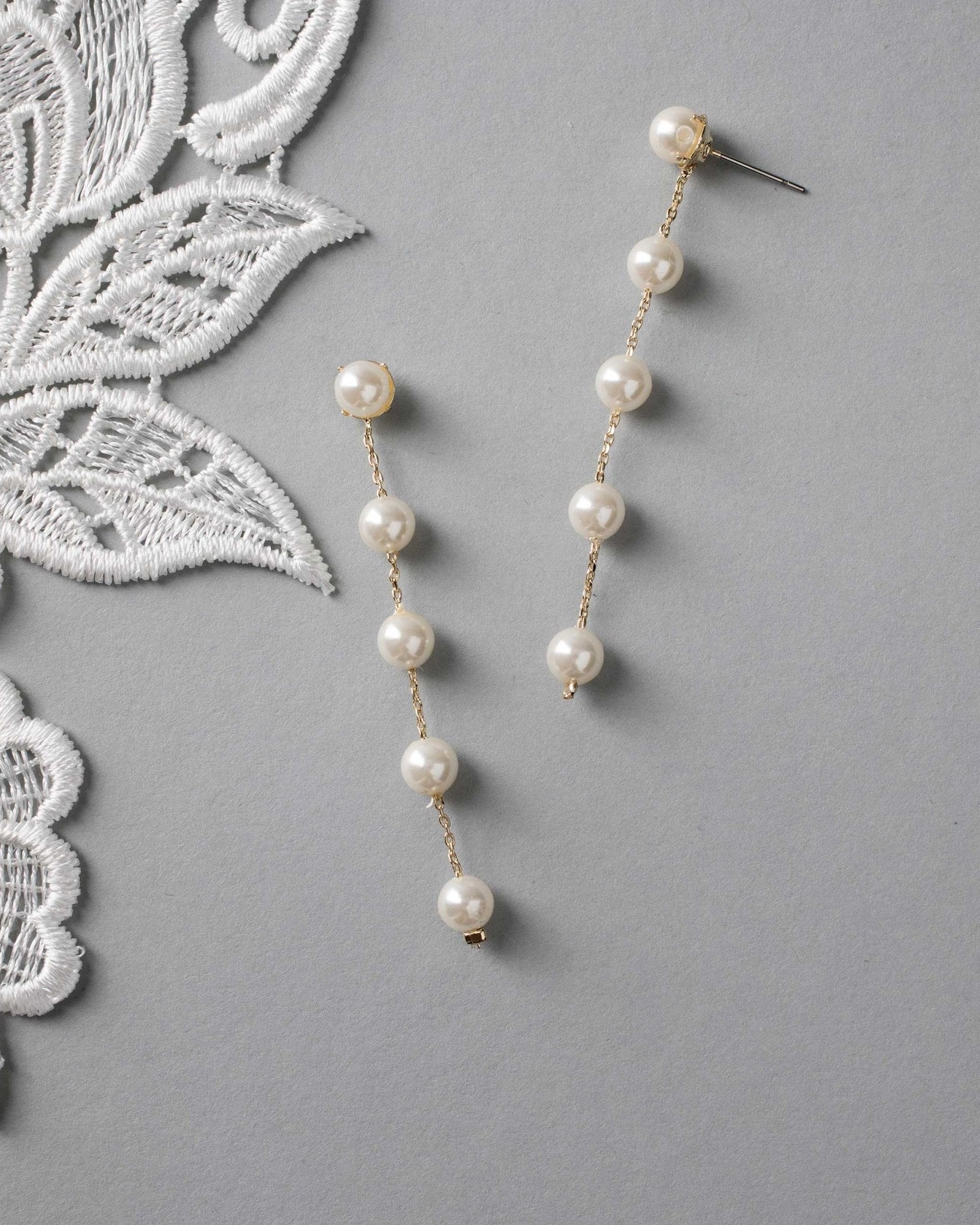 Minimalist Pearl Dangle Earrings - Earrings - Cassandra Lynne