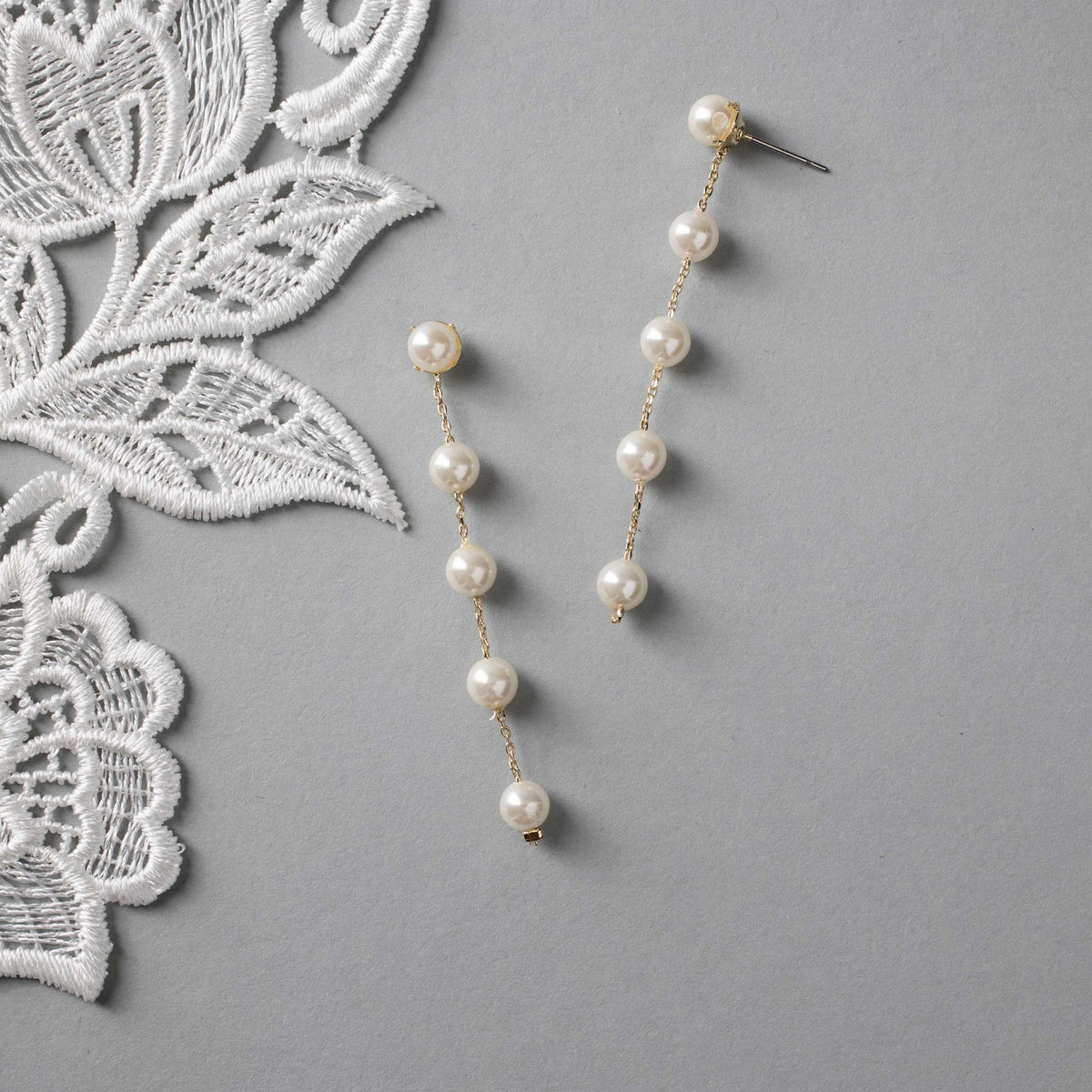 Minimalist Pearl Dangle Earrings - Earrings - Cassandra Lynne