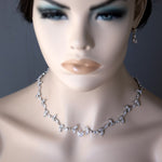 Minimalist Reflective Design CZ Vine Necklace Set - Necklace Set - Cassandra Lynne