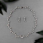 Minimalist Reflective Design CZ Vine Necklace Set - Necklace Set - Cassandra Lynne