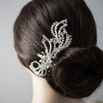 Modern Wave Pearl Wedding Clip - Hair Clips - Cassandra Lynne