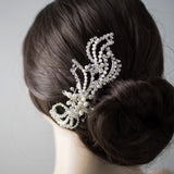 Modern Wave Pearl Wedding Clip - Hair Clips - Cassandra Lynne