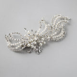 Modern Wave Pearl Wedding Clip - Hair Clips - Cassandra Lynne