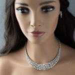 Multi Shape CZ Bib Style Wedding Necklace Set - Necklace Set - Cassandra Lynne