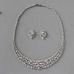 Multi Shape CZ Bib Style Wedding Necklace Set - Necklace Set - Cassandra Lynne