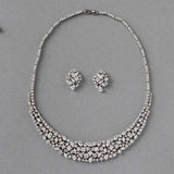 Multi Shape CZ Bib Style Wedding Necklace Set - Necklace Set - Cassandra Lynne