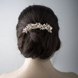 Narrow Gold Wedding Hair Comb - Hair Comb - Cassandra Lynne