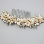 Narrow Gold Wedding Hair Comb - Hair Comb - Cassandra Lynne