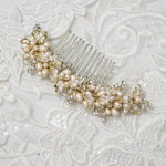 Narrow Gold Wedding Hair Comb - Hair Comb - Cassandra Lynne