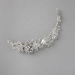 Narrow Silver Bling Bridal Hair Clip - Hair Clips - Cassandra Lynne