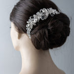 Narrow Silver Bling Bridal Hair Clip - Hair Clips - Cassandra Lynne