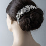 Narrow Silver Bling Bridal Hair Clip - Hair Clips - Cassandra Lynne