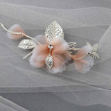 Ombre Pink and Ivory Wedding Hair Flower - Hair Clips - Cassandra Lynne