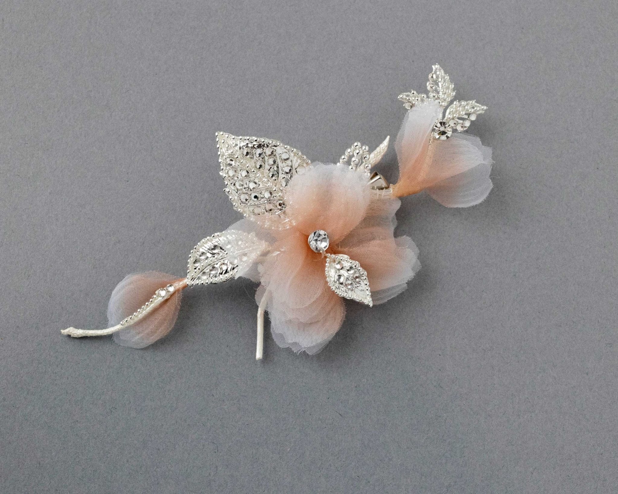 Ombre Pink and Ivory Wedding Hair Flower - Hair Clips - Cassandra Lynne