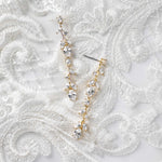 Oval Vine Drop CZ Earrings - Earrings - Cassandra Lynne