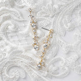 Oval Vine Drop CZ Earrings - Earrings - Cassandra Lynne