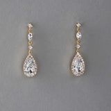 Pave Elongated Pear Drop CZ Earrings - Earrings - Cassandra Lynne