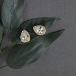 Pave Pear Clip - On Crystal Earrings - Earrings - Cassandra Lynne