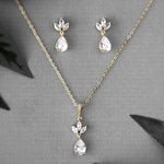 Pear CZ Pendant and Earrings - Necklace Set - Cassandra Lynne