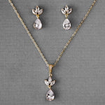Pear CZ Pendant and Earrings - Necklace Set - Cassandra Lynne