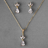 Pear CZ Pendant and Earrings - Necklace Set - Cassandra Lynne
