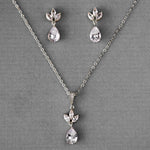 Pear CZ Pendant and Earrings - Necklace Set - Cassandra Lynne
