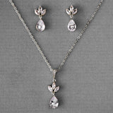 Pear CZ Pendant and Earrings - Necklace Set - Cassandra Lynne