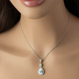 Pear Drop Hook Earrings and Pendant Necklace - Necklace Set - Cassandra Lynne