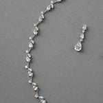 Pear Flower Buds Linked CZ Necklace and Earrings - Necklace Set - Cassandra Lynne