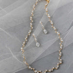 Pear Flower Buds Linked CZ Necklace and Earrings - Necklace Set - Cassandra Lynne
