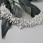 Pearl and Crystal Arched Wedding Comb - Hair Comb - Cassandra Lynne