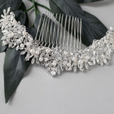 Pearl and Crystal Arched Wedding Comb - Hair Comb - Cassandra Lynne