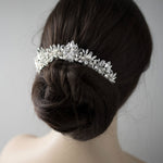 Pearl and Crystal Arched Wedding Comb - Hair Comb - Cassandra Lynne