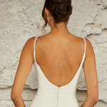 Pearl and Crystal Links Dress Jewelry - Back Necklace - Cassandra Lynne