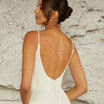 Pearl and Crystal Links Dress Jewelry - Back Necklace - Cassandra Lynne