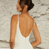 Pearl and Crystal Links Dress Jewelry - Back Necklace - Cassandra Lynne