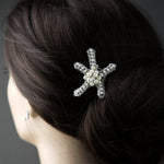 Pearl and Crystal Starfish Hair Comb - Hair Comb - Cassandra Lynne