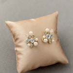Pearl and Crystal Stud Earrings - Earrings - Cassandra Lynne