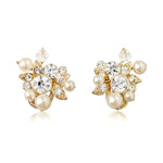 Pearl and Crystal Stud Earrings - Earrings - Cassandra Lynne